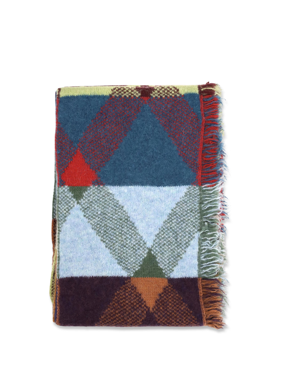 Scarf Light Blue Merino Wool (ovis Aries)