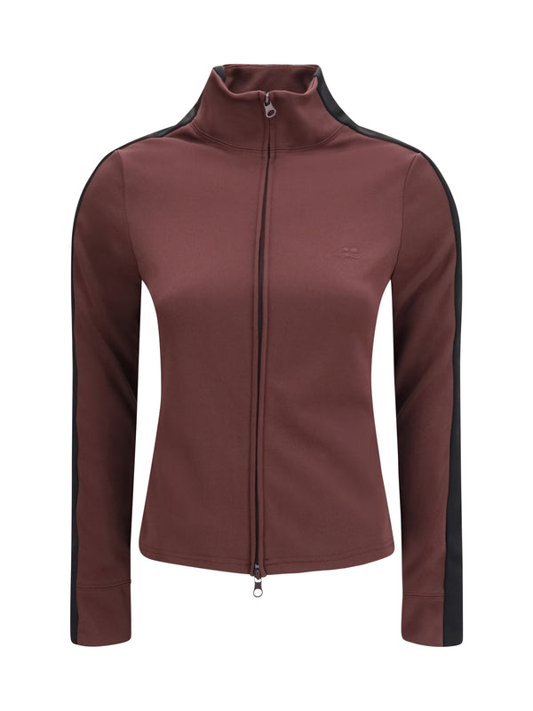 Bicolor Tracksuit Top Burnt Red/black Polyester