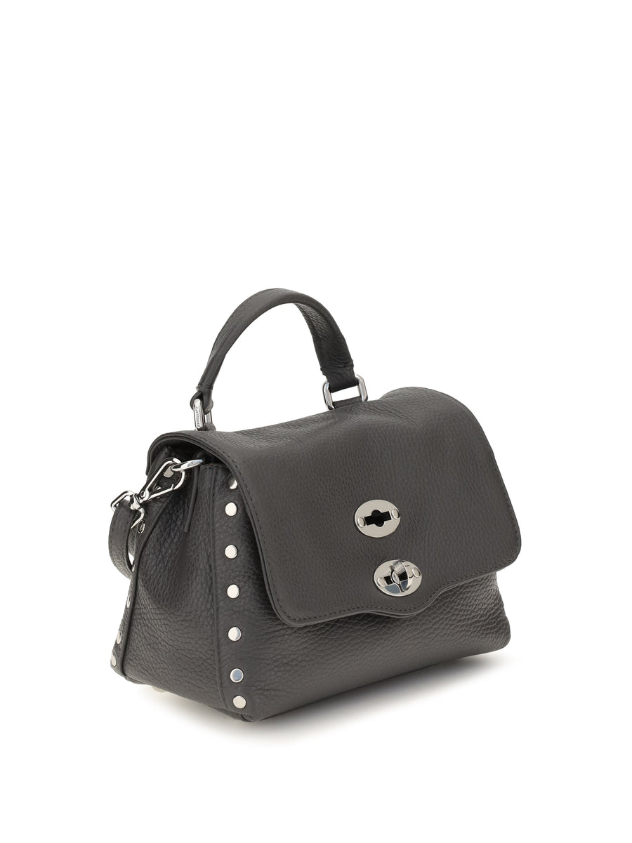 Handbag Baby Postina Daily Grey Vulcano Calf Leather Handbags