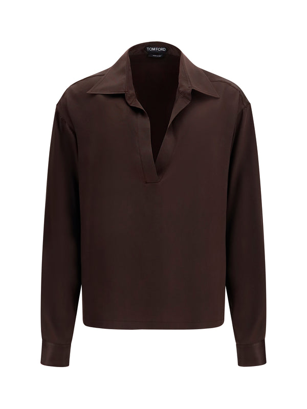 Tom Ford 100% Silk shirt in brown