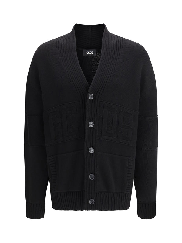 Knit Cardigan Black Black/black Recycled Wool