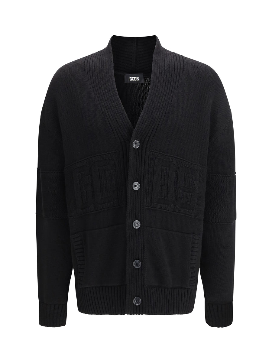 Knit Cardigan Black Black/black Recycled Wool