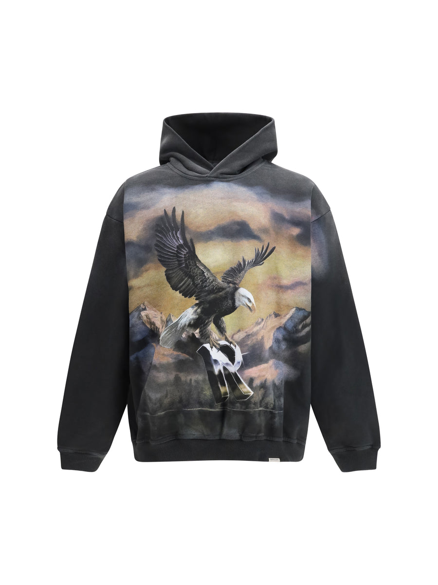 Hoodie Chrome Flight Stained Black Cotton Sweatshirts