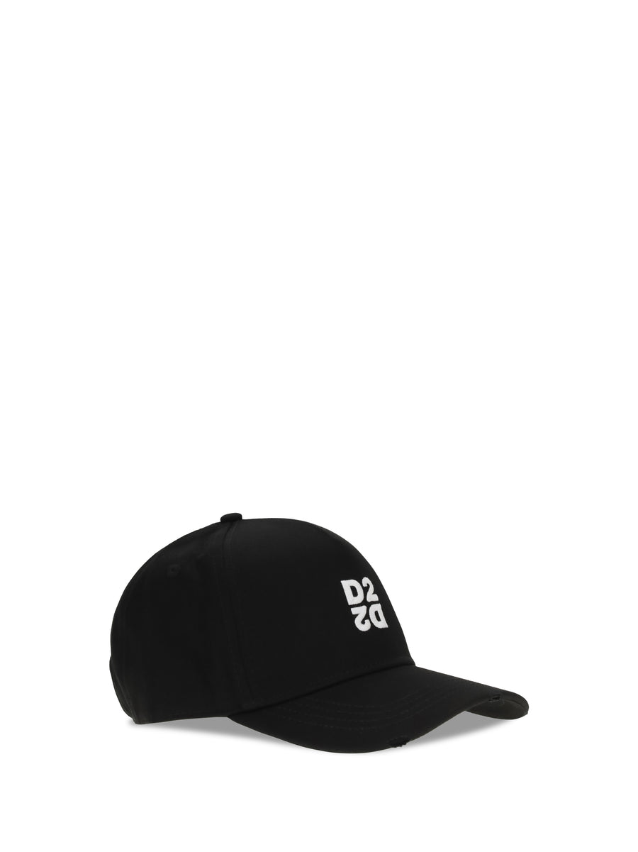 Baseball Cap Logo Black Cotton Hat