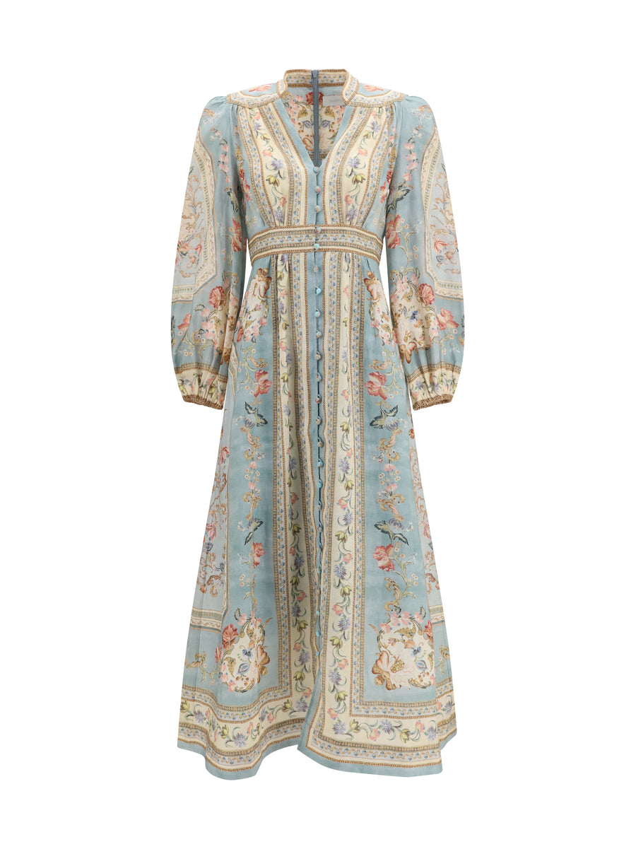 Zimmermann 100% Linen dress in blue