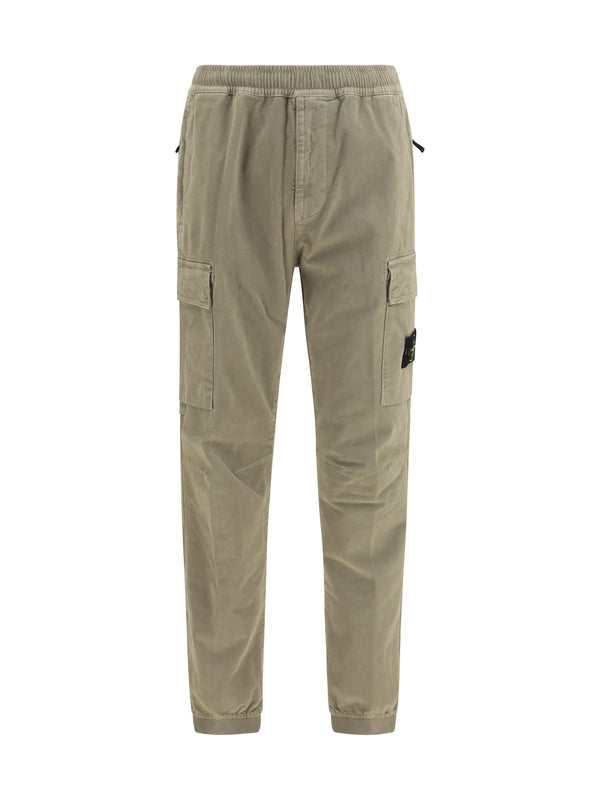 Cargo Pants Military Green Cotton Trousers