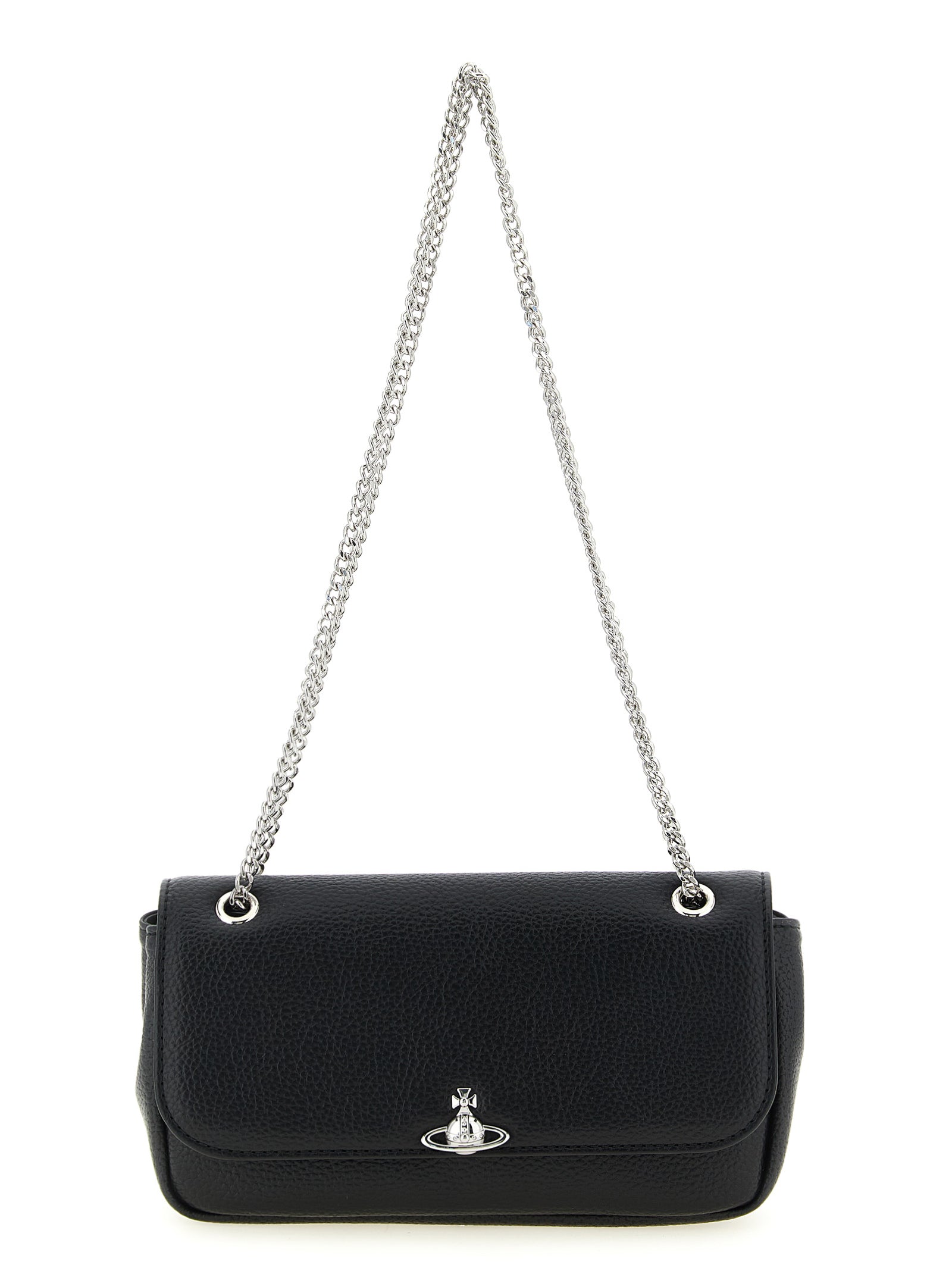 Orb Crossbody Bag Black Polyurethane