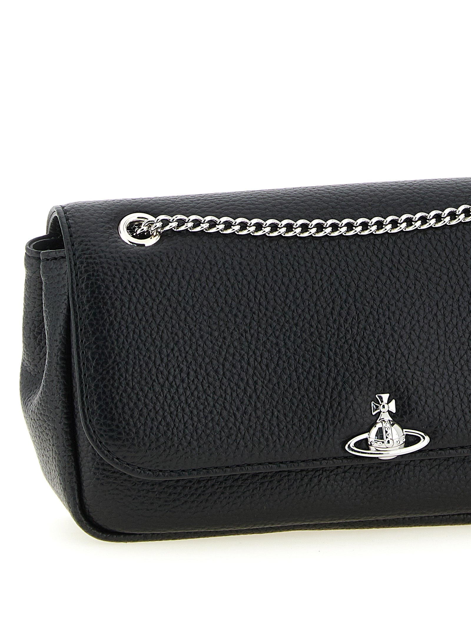 Orb Crossbody Bag Black Polyurethane