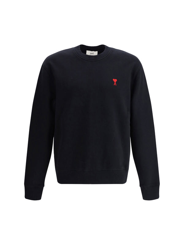 Sweatshirt With Logo Black Cotton Sweatshirts