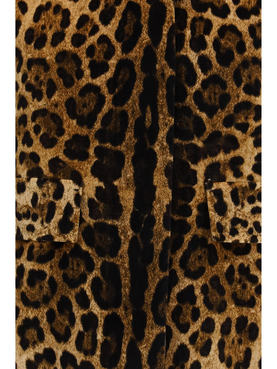 Boxy Velvet Jacket Beige Cotton