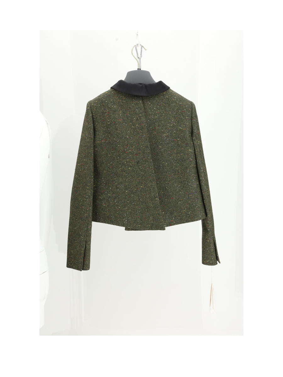 Jacket Tweed Light Green Polyester