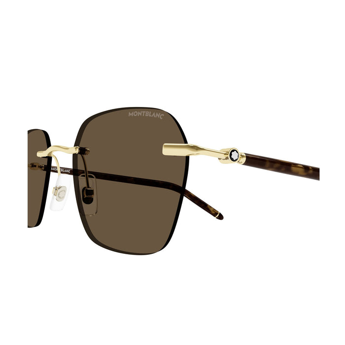 MB0270S LINE ESTABLISHED 004 Marrone Metal Occhiali Sole