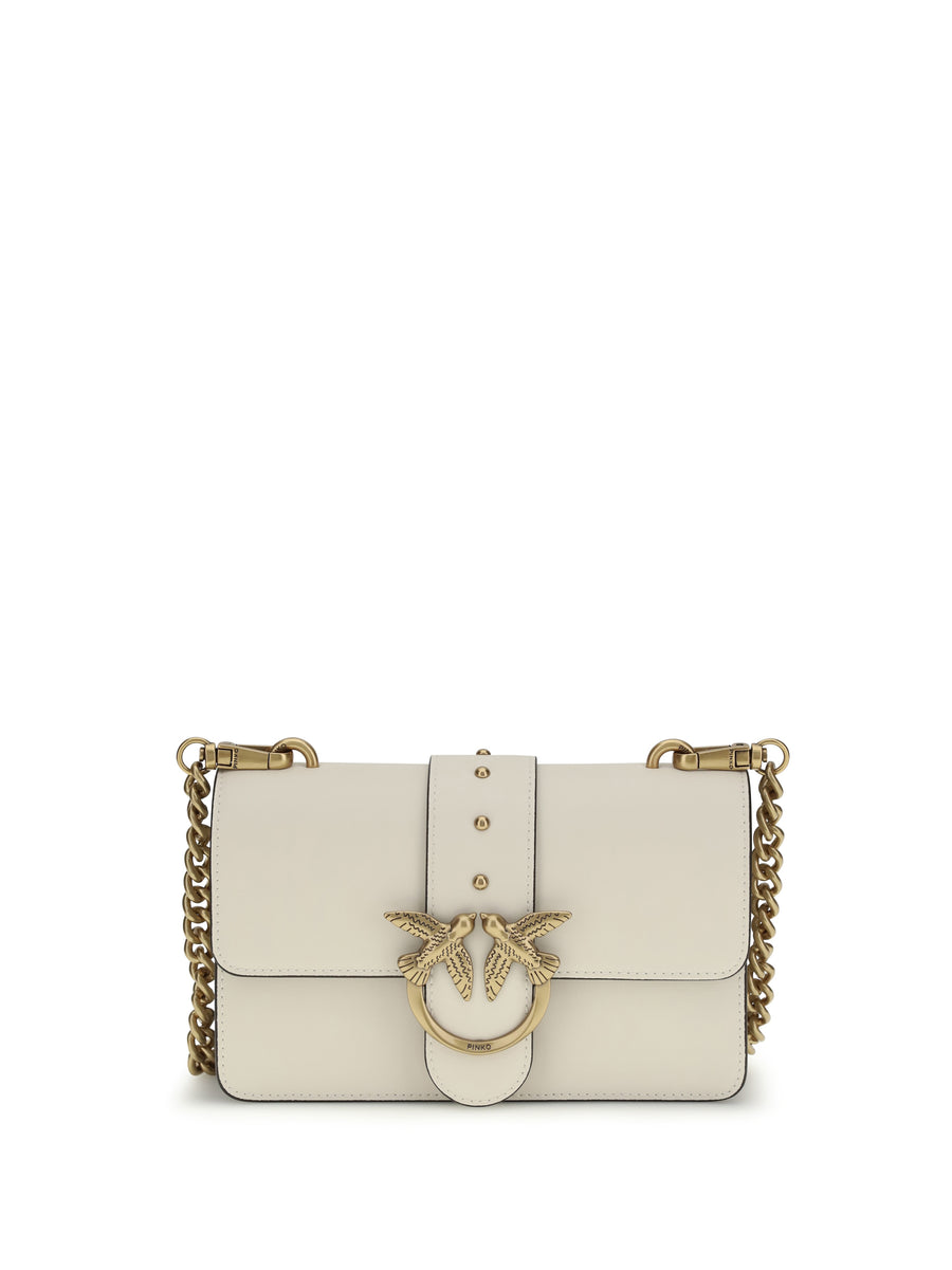 Love One Small Shoulder Bag Bianco Seta-antique Gold