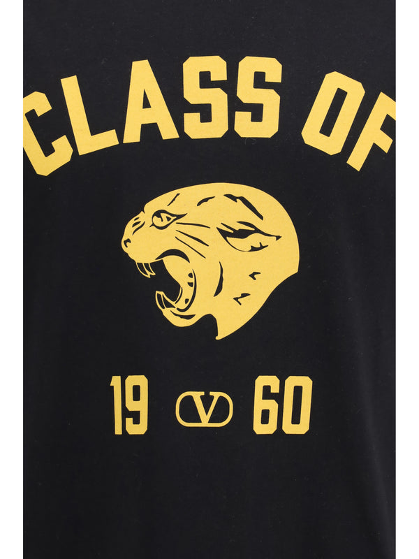 T-Shirt Panther Print Black-Yellow Black/yellow Cotton T-shirts