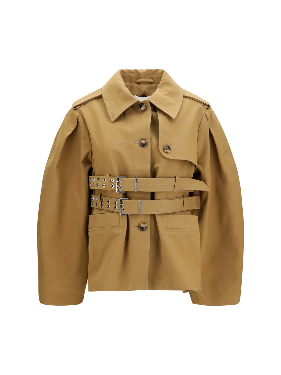 Ganni 100% Cotton jacket in beige