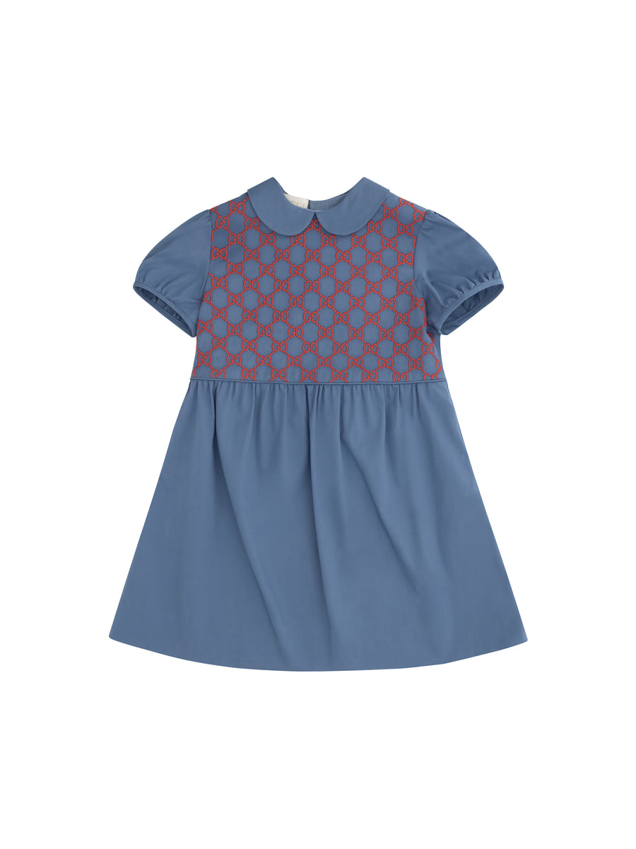 Gucci 95% Cotton dress in blue