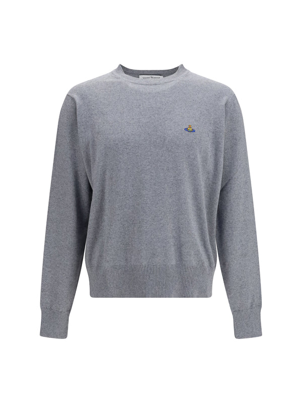 Alex Sweater Dark Grey Melange Cotton; Kashmir/capra Hircus