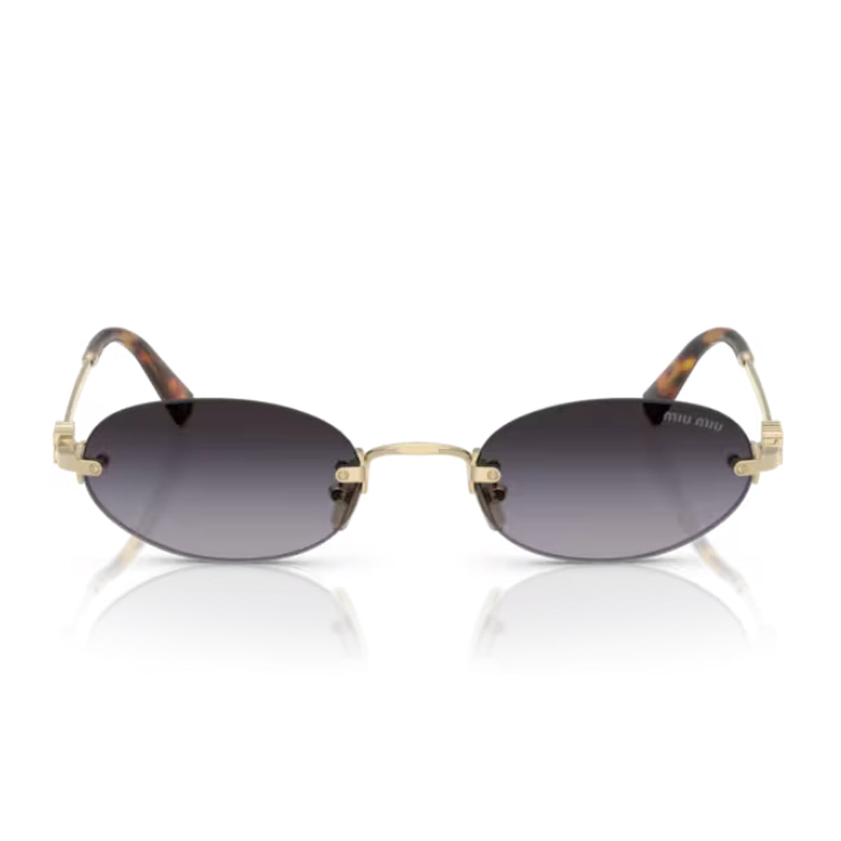 Miu 0MU A54S Logo ZVN5D1 Oro Pallido Metal Occhiali Da Sole