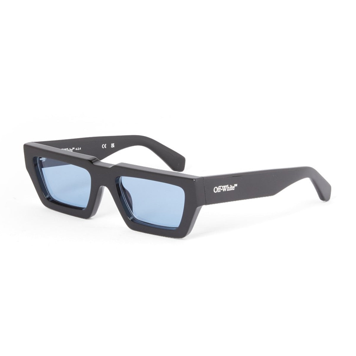 Off-White OERI129 MANCHESTER SUNGLASSES 1040 Black Light Blu Nero Acetate Occhiali Da Sole