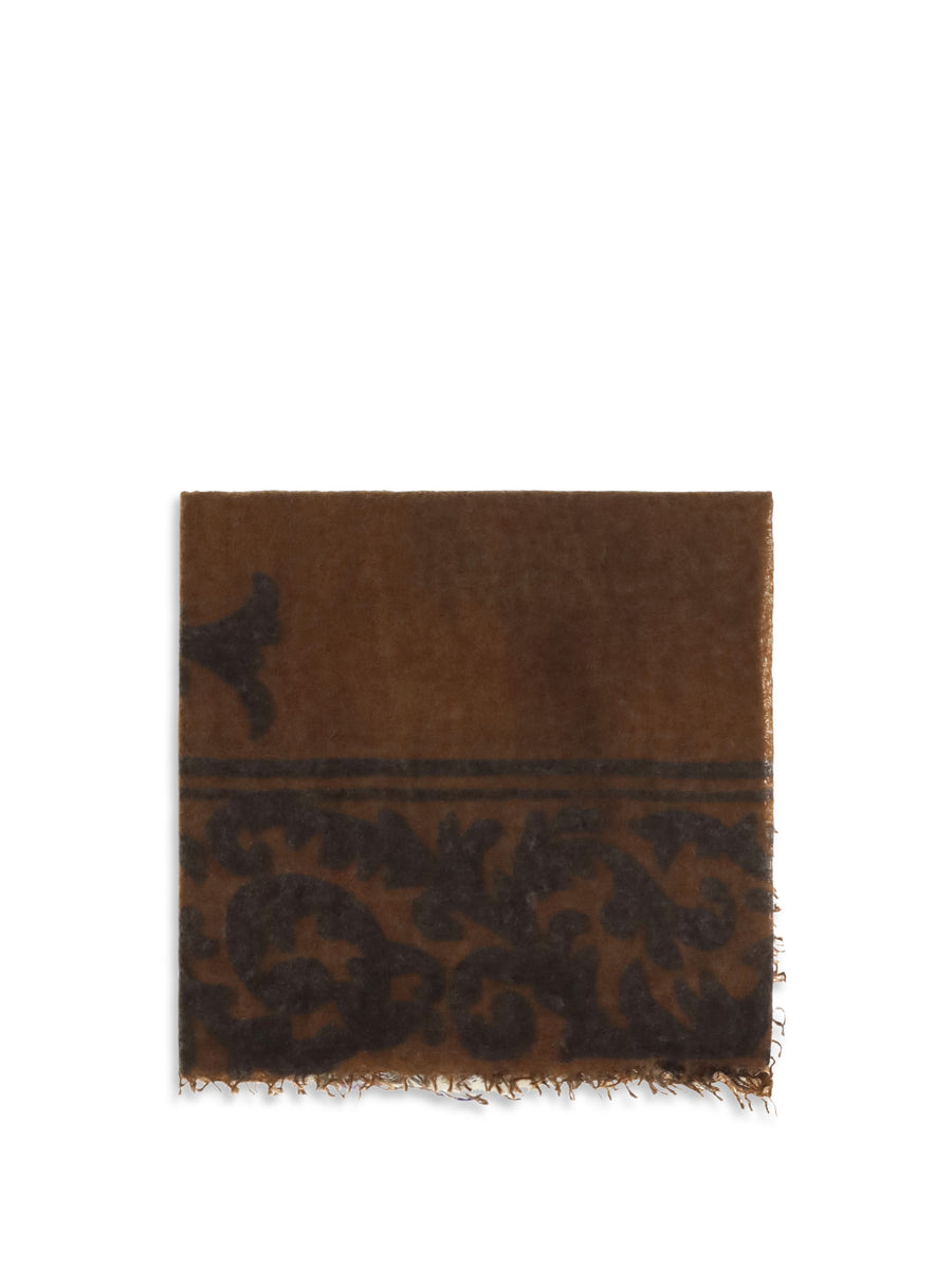 Mirror In The Sky 100% Cashmere scarf in brown