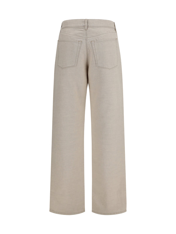 Jeans Selleria Ivory Denim Cotton
