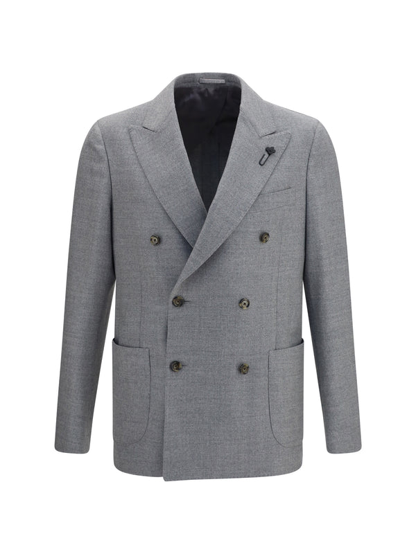Lardini 97% Merino Wool blazer in gray