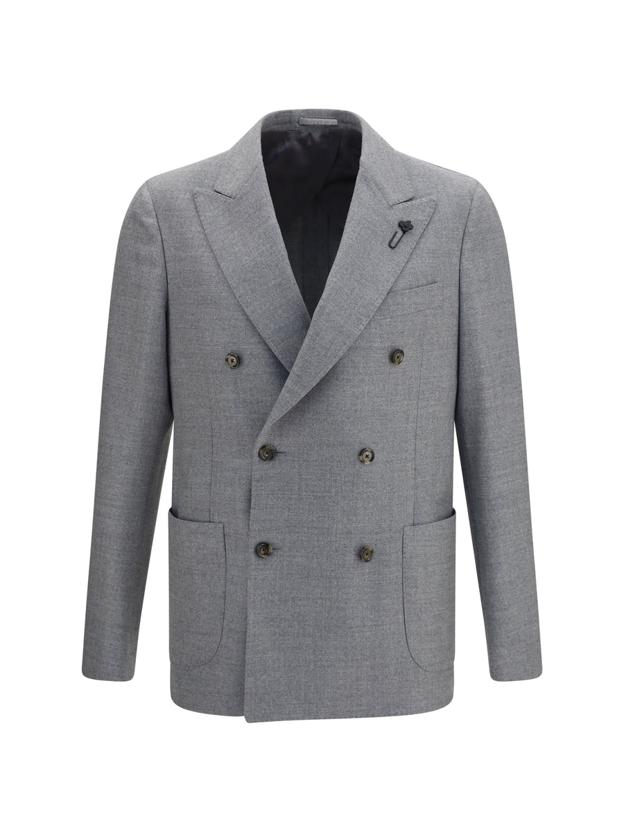 Lardini 97% Merino Wool blazer in gray