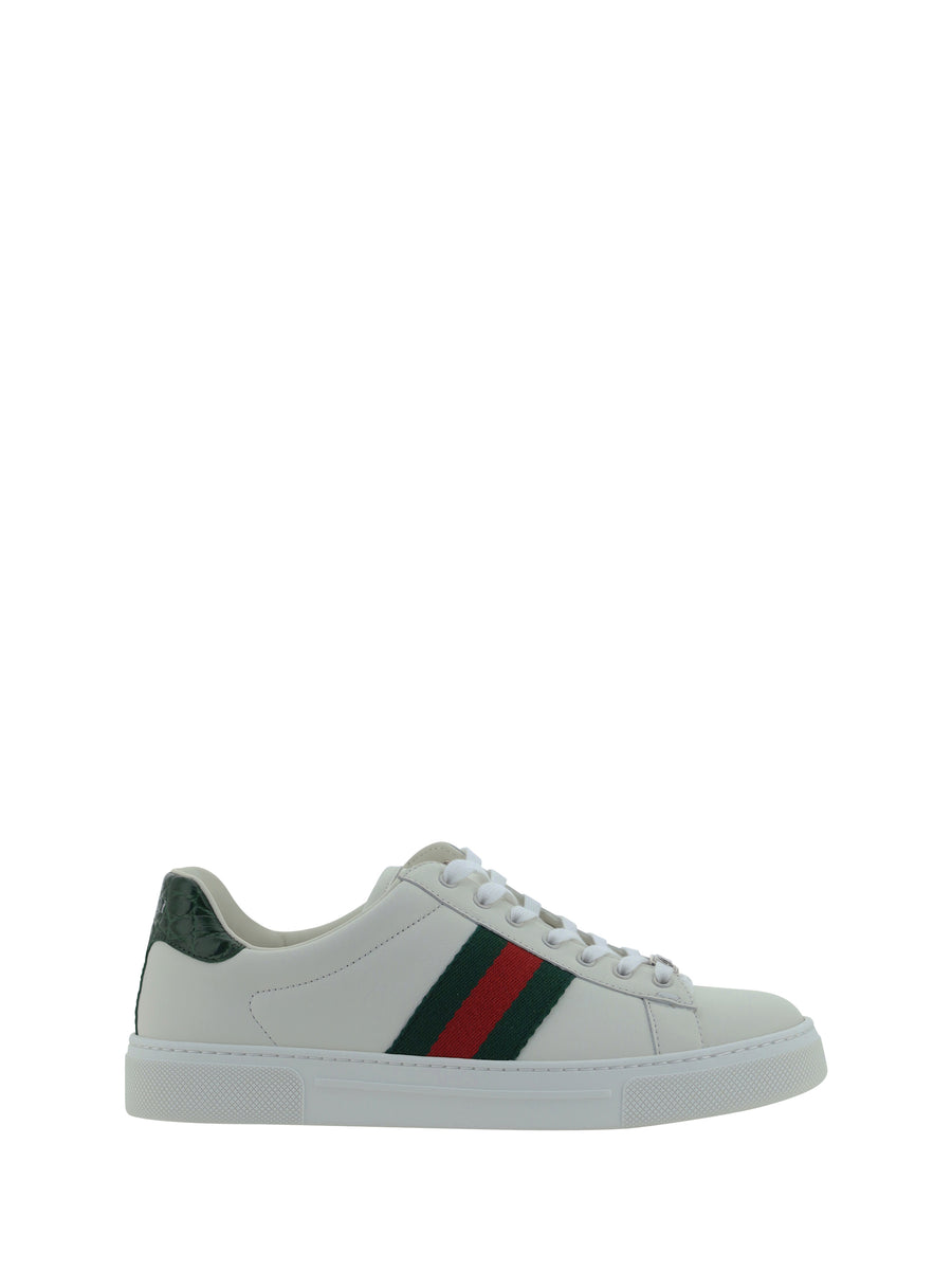 Gucci Upper: 100% calf leather; Sole: 100% rubber sneakers in white