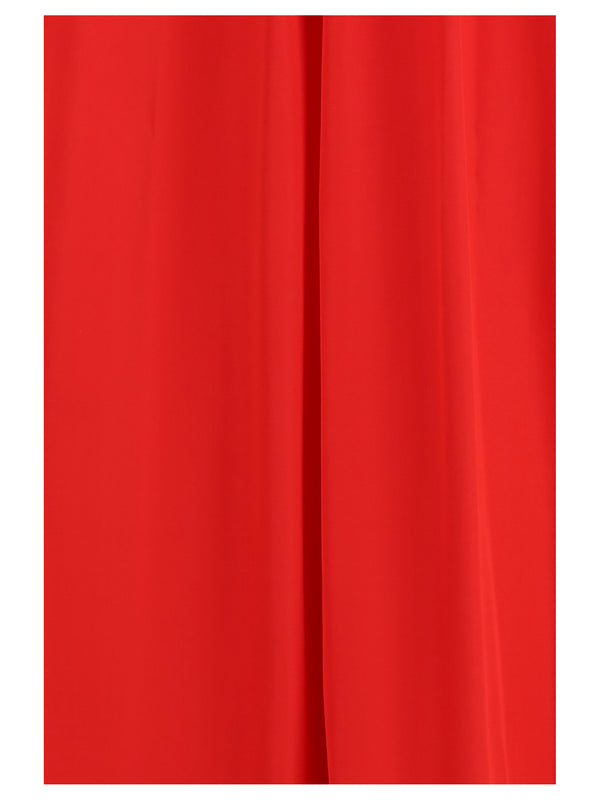 Dress Belted Pleated Red