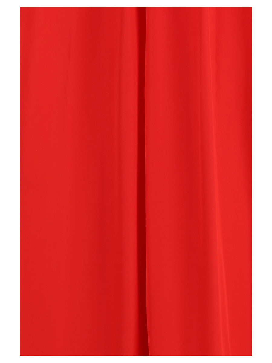 Dress Belted Pleated Red