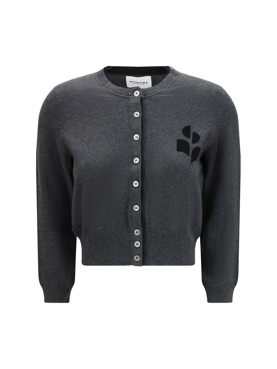 Marant Etoile 70% Cotton; 30% Wool Ovis Aries cardigan in gray
