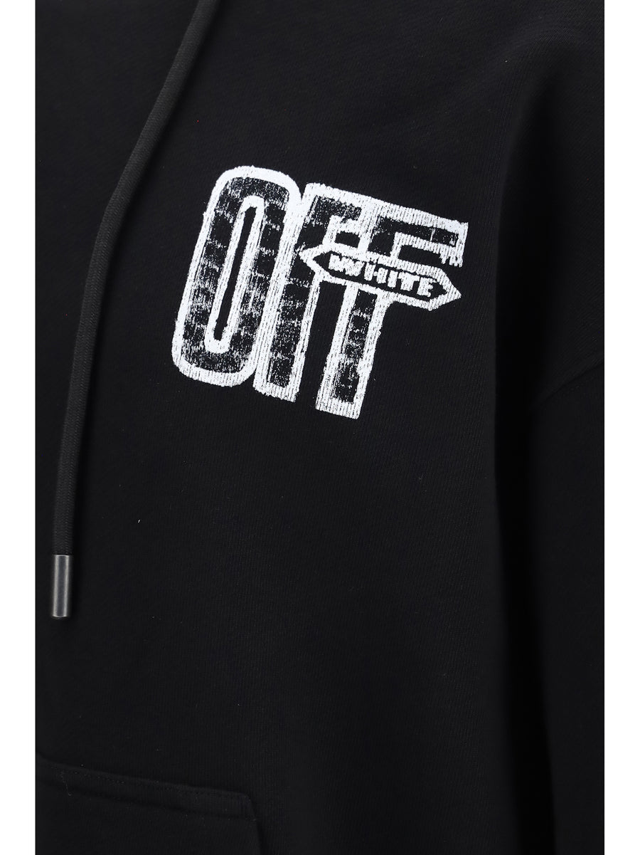 Hoodie Motion Arrow Black Cotton Sweatshirts