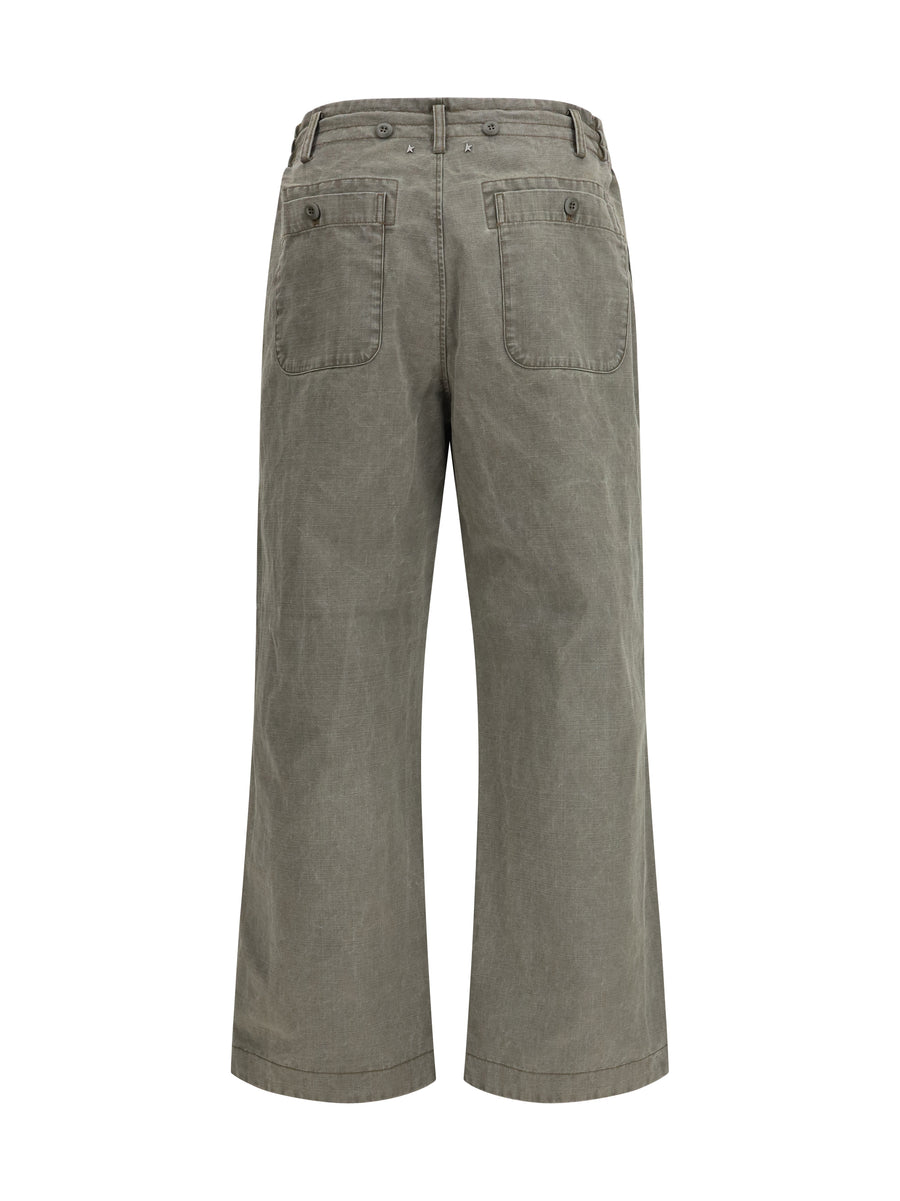 Boyfriend Pants Ortensia Gothic Olive Cotton Jean