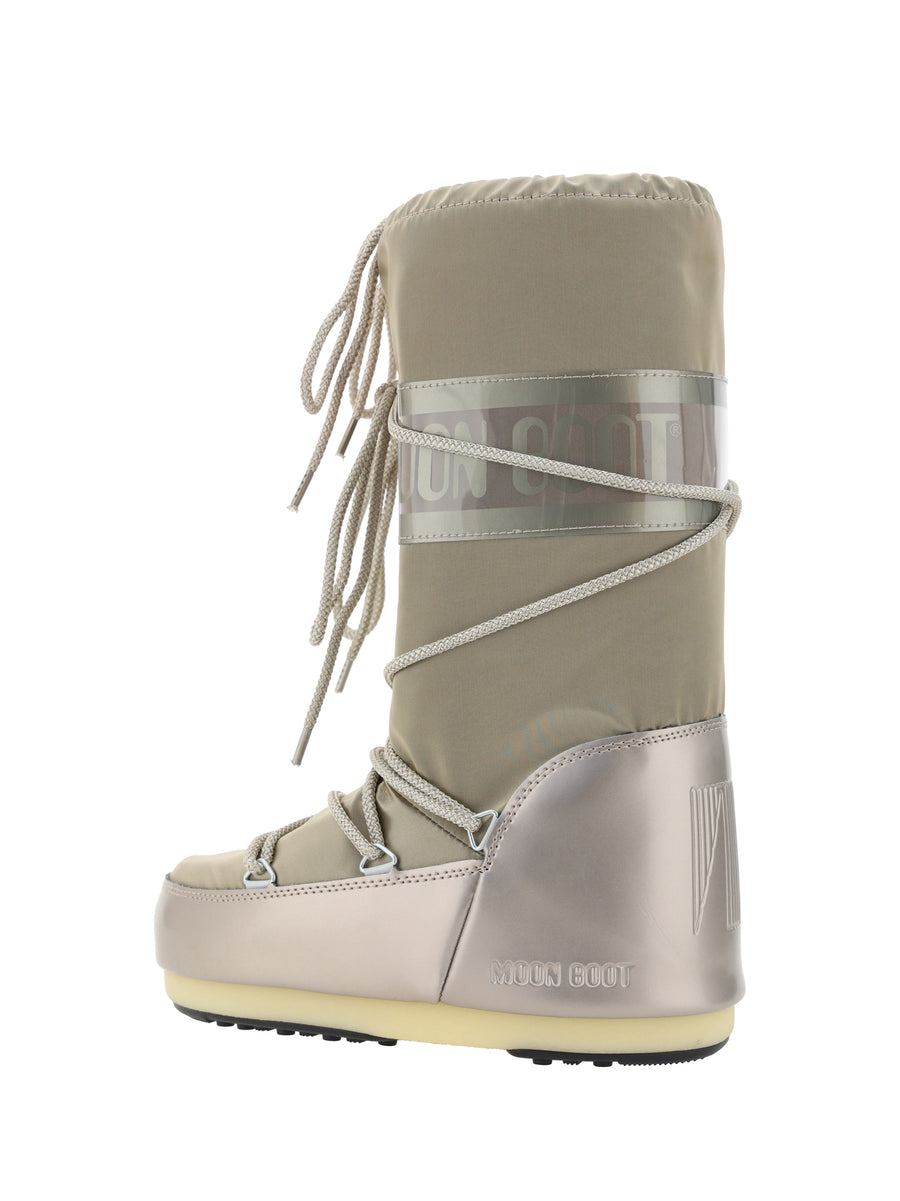 Icon Glance Knee-High Boots Platinum Upper: Polyester