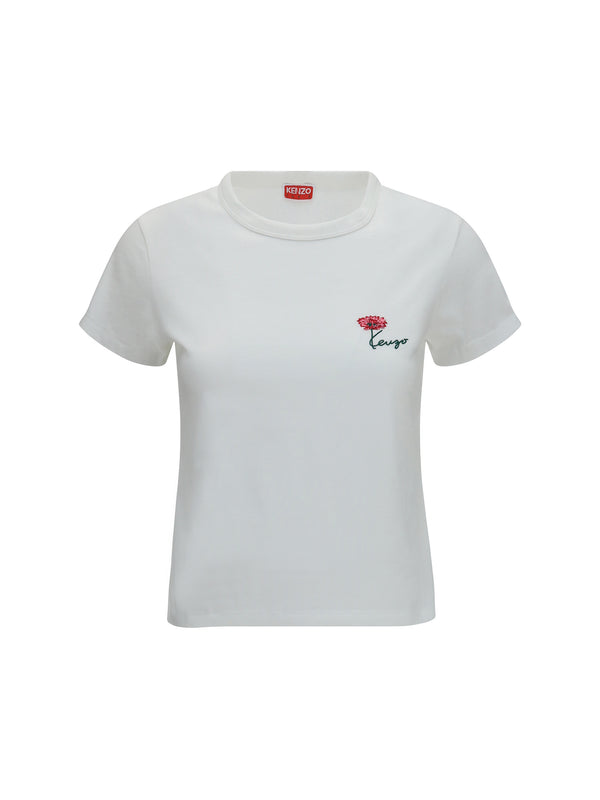 T-Shirt Tulip Embroidered Cotton Off White T-shirts & Jerseys