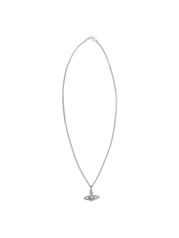 Orb Mini Necklace Platinum / Crystal Brass Necklaces
