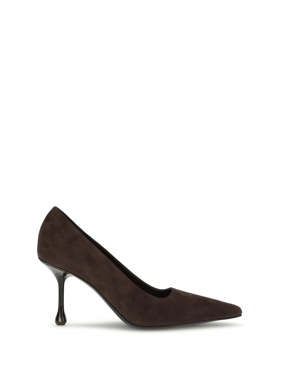 Jimmy Choo Upper: suede; Lining: leather; Sole: rubber and leather pump in brown