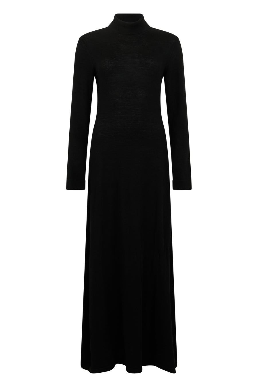 Long Silk Dress Black
