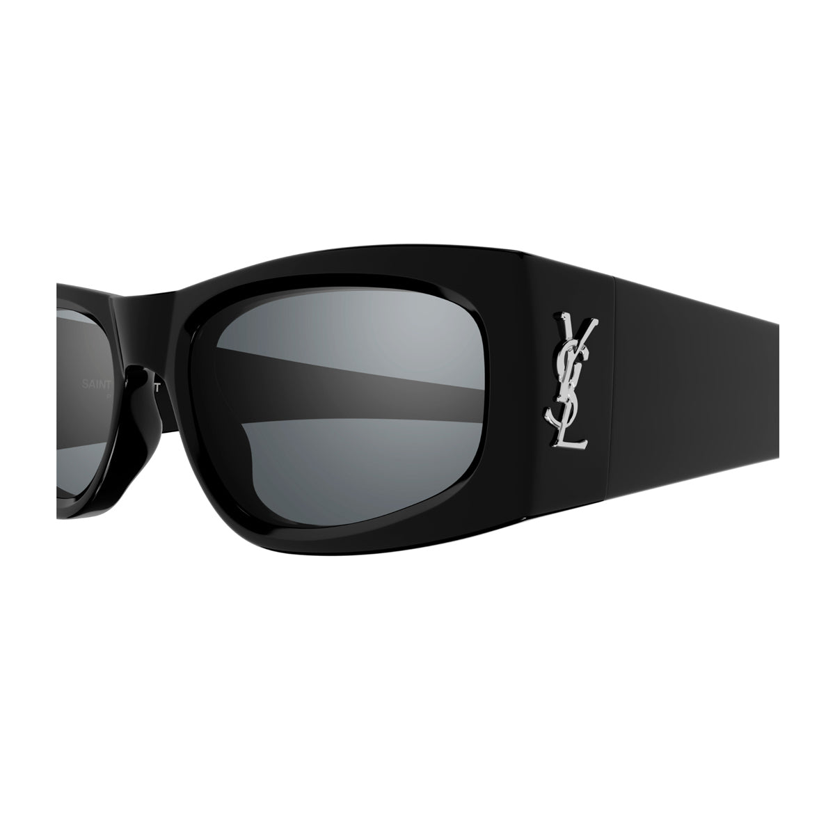 Saint Laurent SL M140 Linea Monogram 002 Black Silver Nero Acetate Occhiali Da Sole