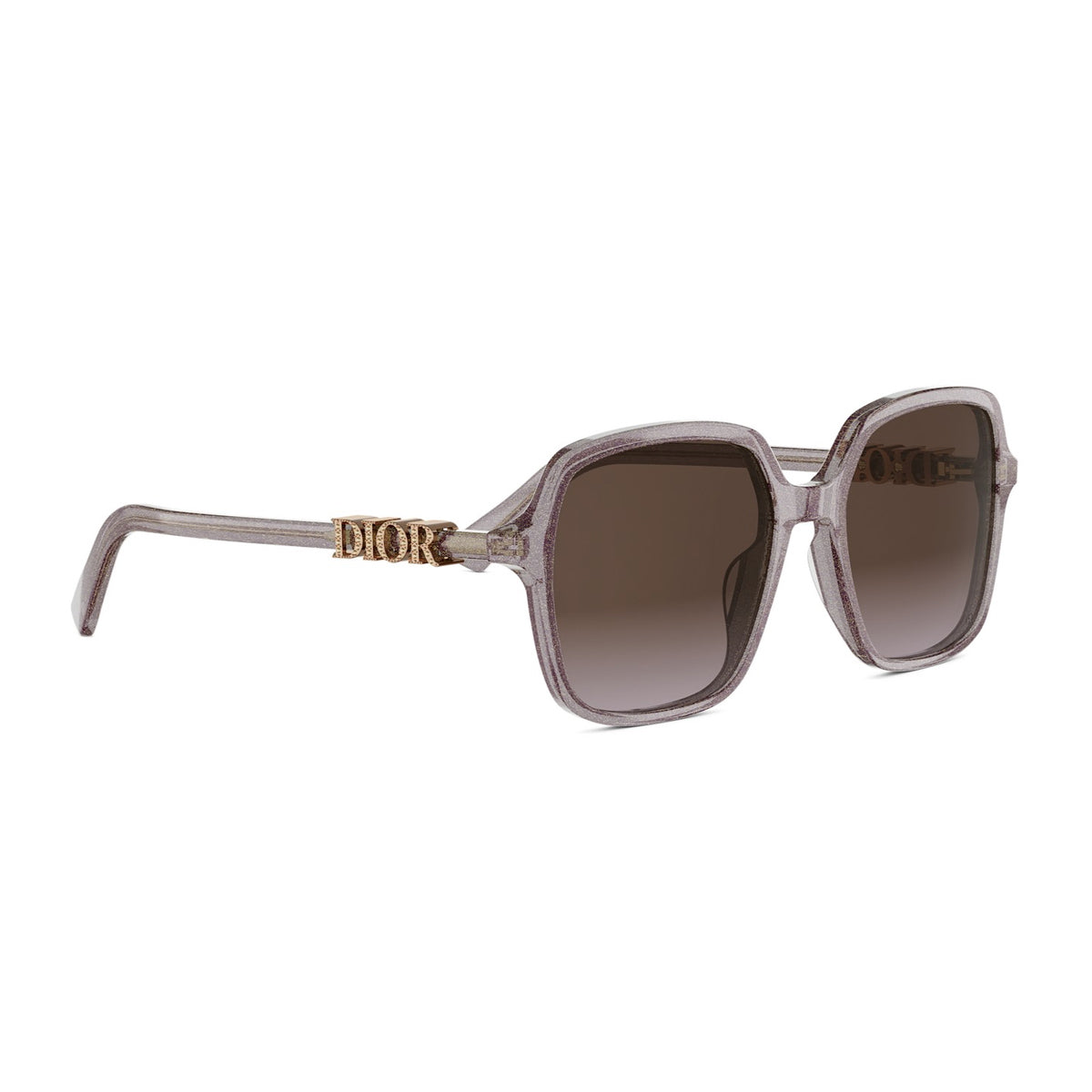 Dior DiorTreasure S1I 84f2 Viola Glitterato Trasparente Acetate Occhiali Da Sole