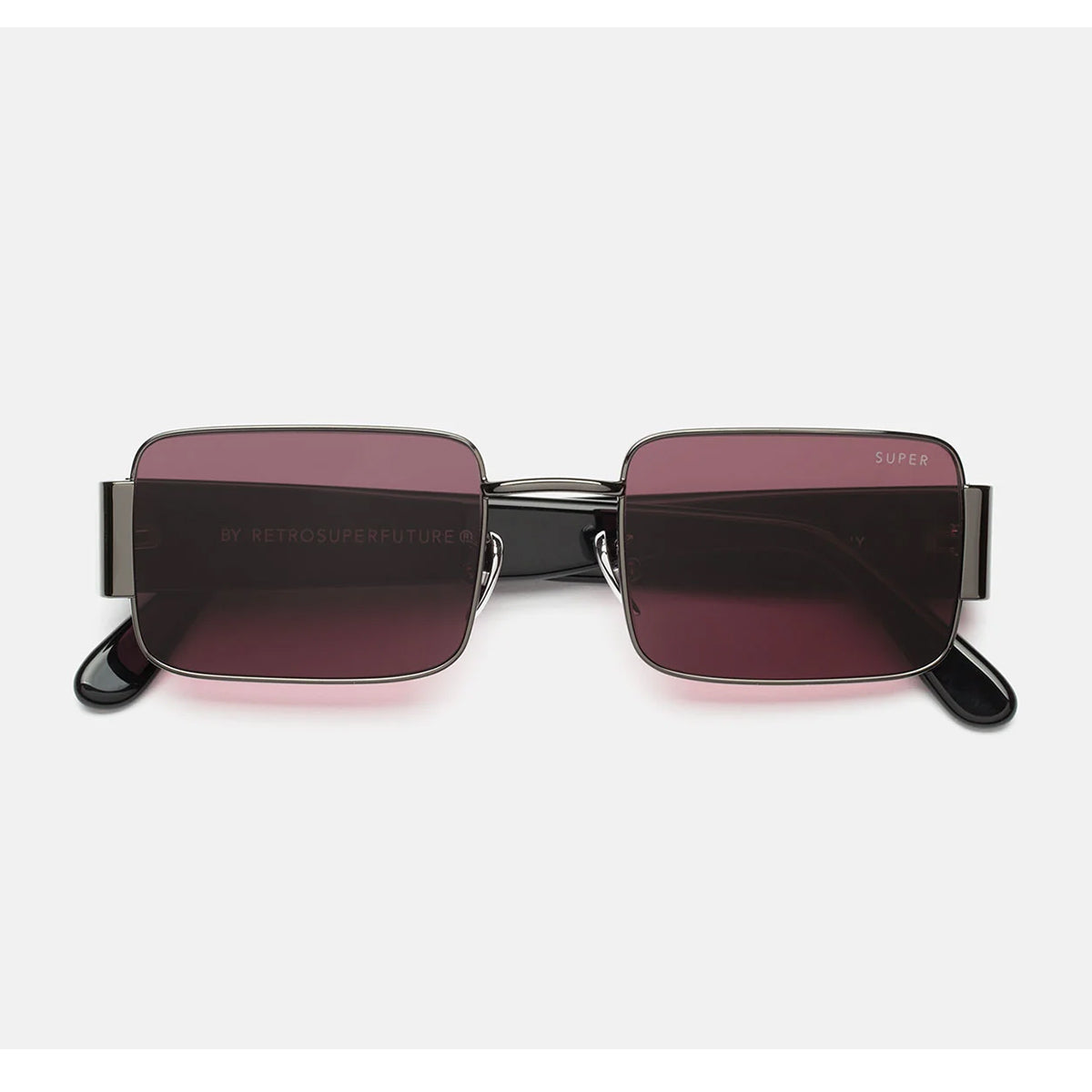 Retrosuperfuture Z BORDEAUX Black Nero Metal/acetate Occhiali Da Sole