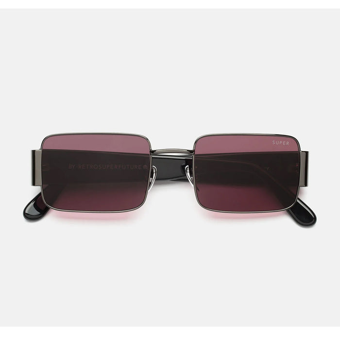 Retrosuperfuture Z BORDEAUX Black Nero Metal/acetate Occhiali Da Sole