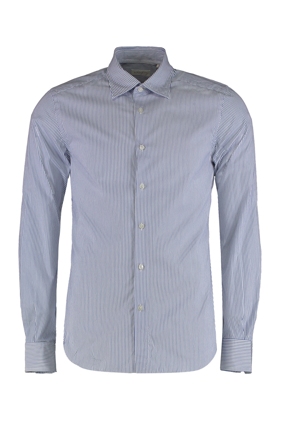 Striped Cotton Shirt Dark Blue