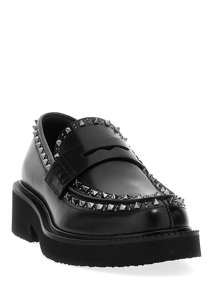 Valentino Garavani Gentleglam loafers Black Calfskin Leather (bos Taurus)