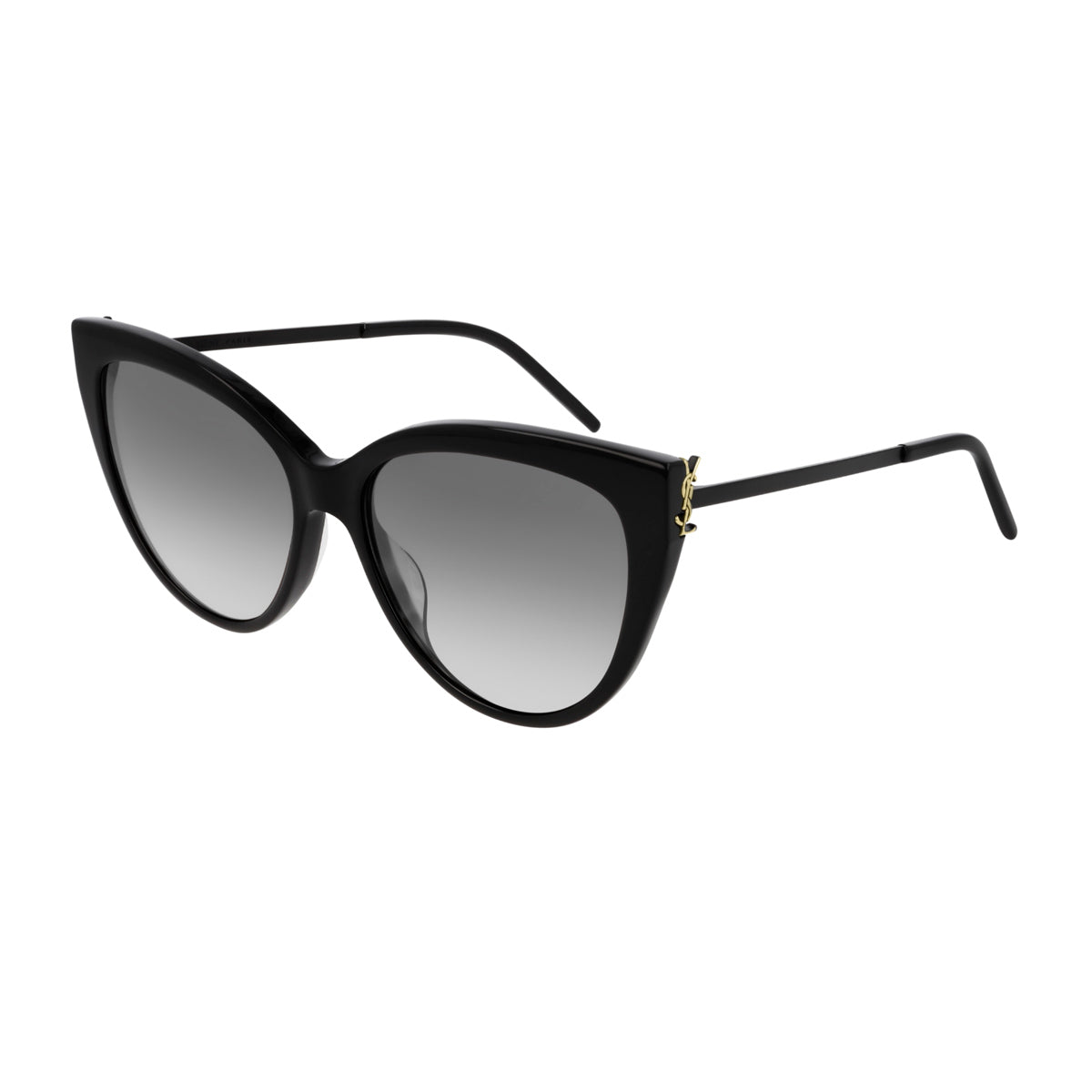 Saint Laurent SL M48S_A Linea Monogram 002 Black Smoke Nero Acetate Occhiali Da Sole