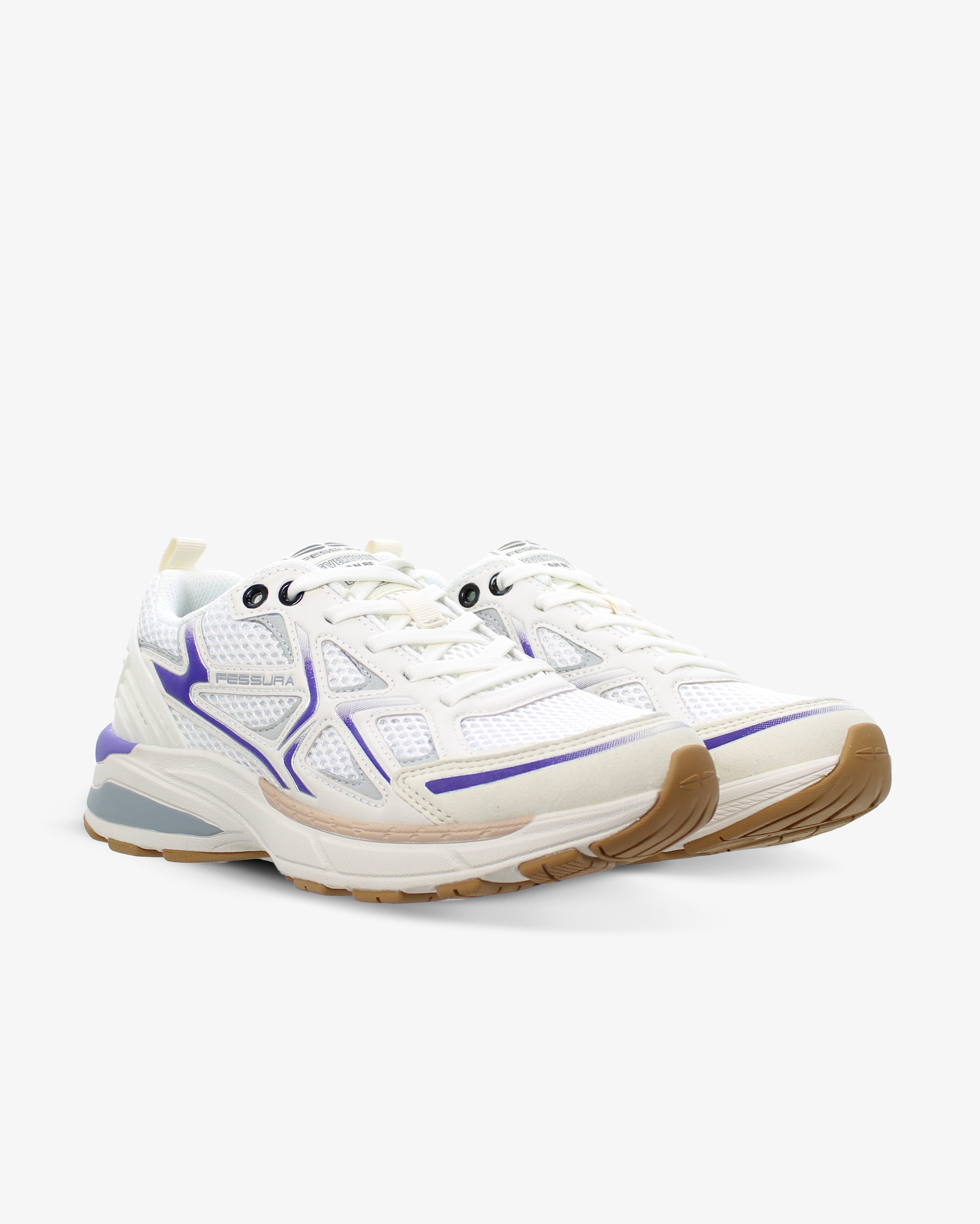City 01 04 Ivory-violet Everyday Sneakers