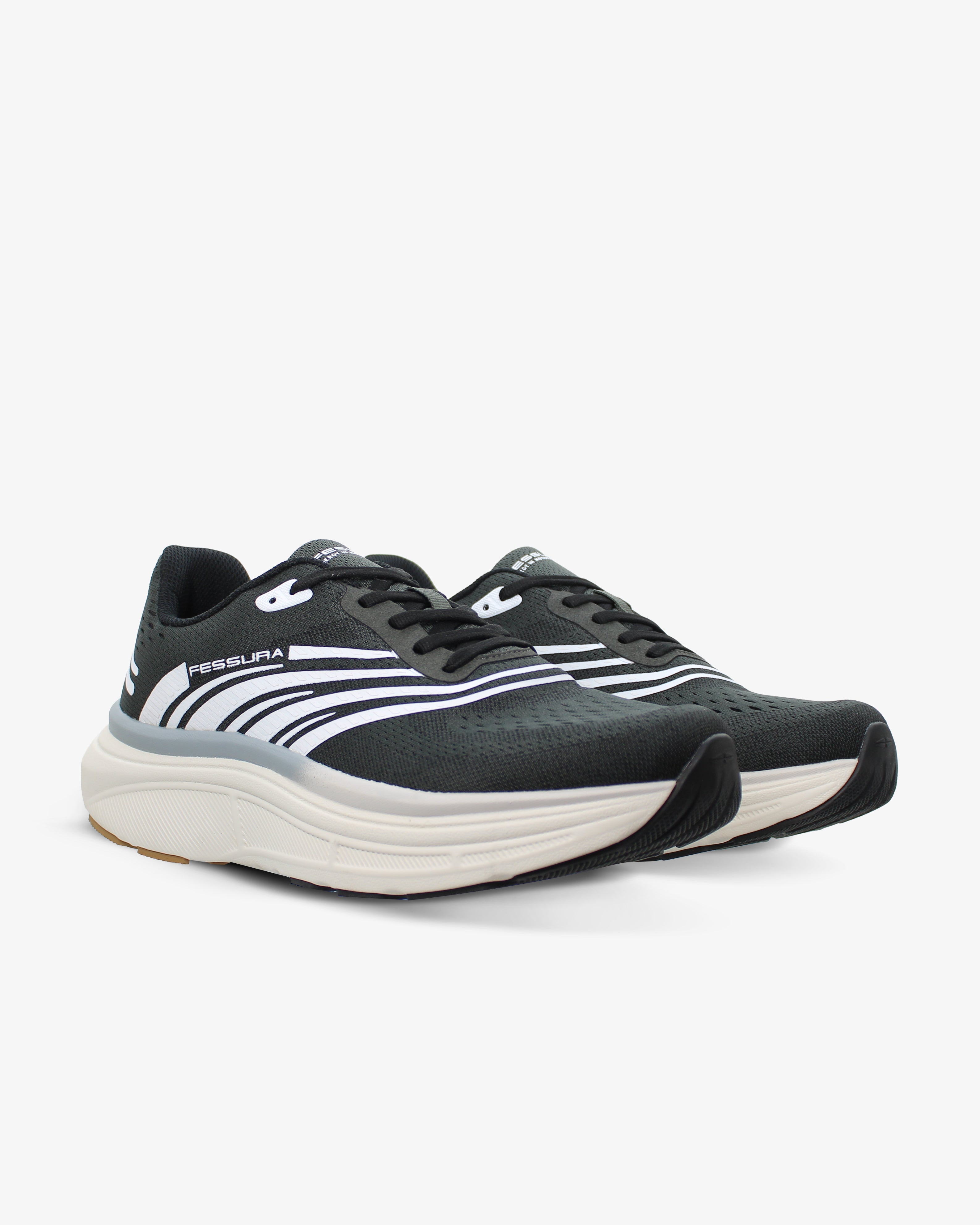 Speed 01 11 Black White Running Sneakers