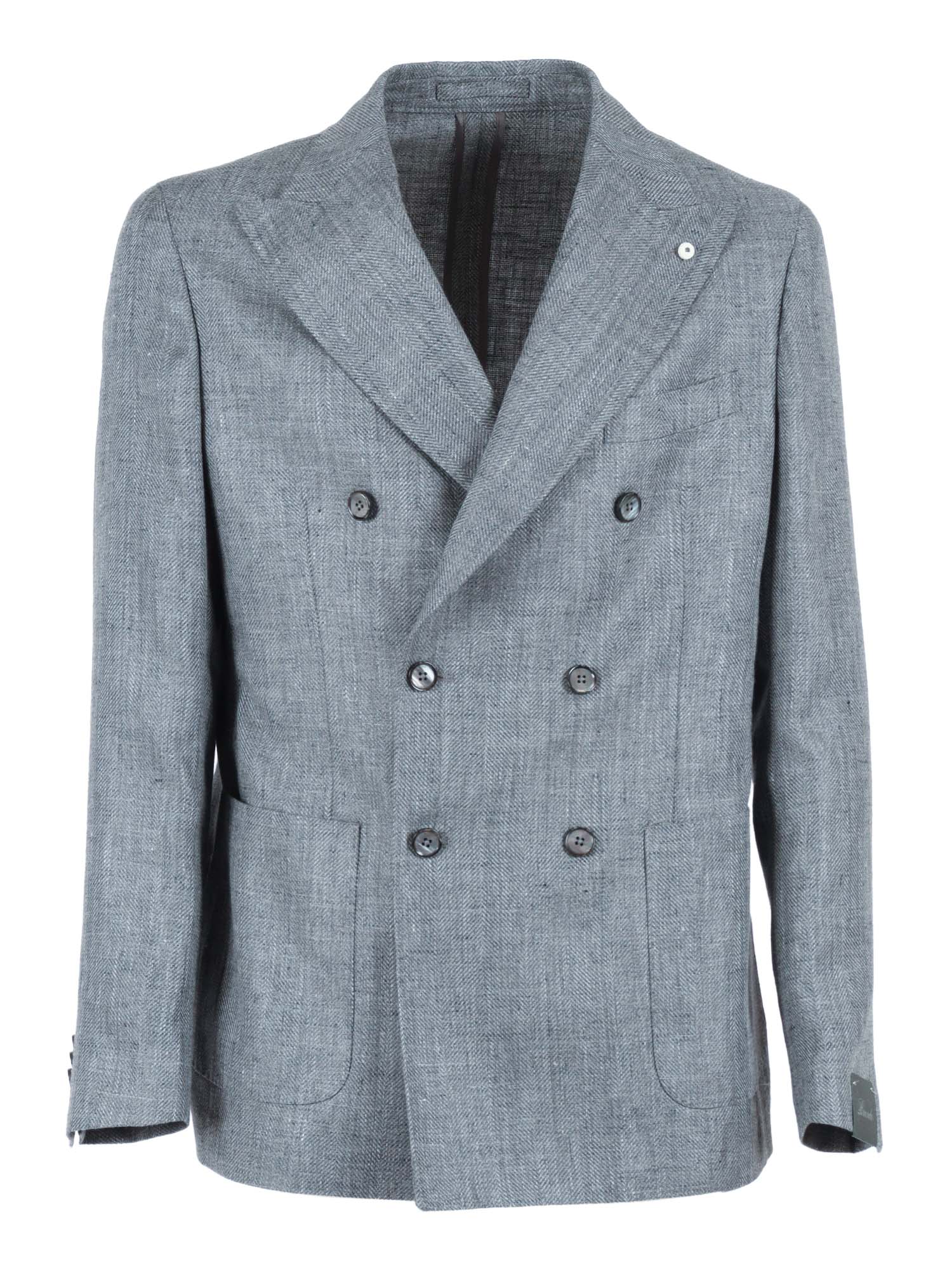 Jacket Grey Linen Virgin Wool