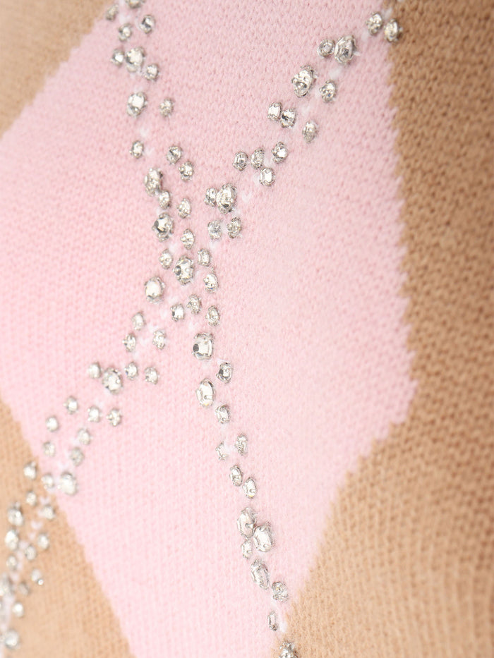 NUCCIA CAMEL Sweater-Tank-Top Wool Cashmere Crewneck