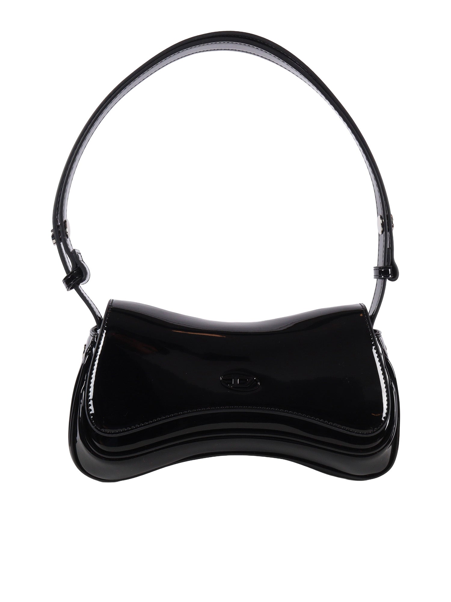 Clutches Black Polyurethane Handbag